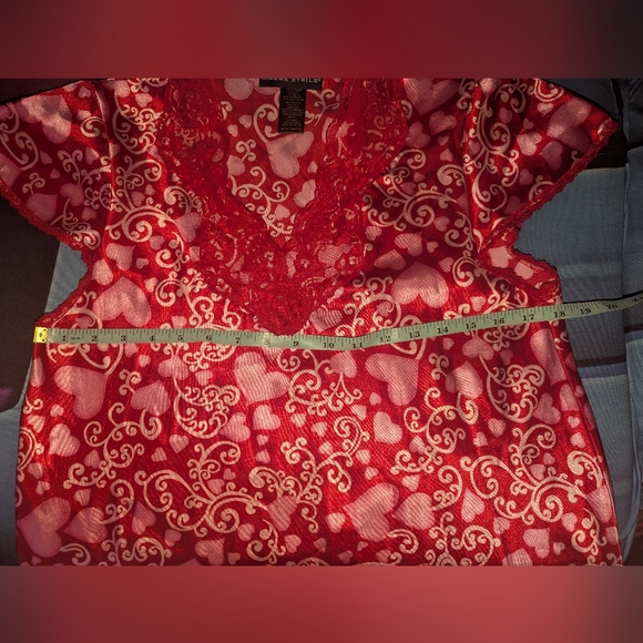 CINEMA ETOILE Lace-Trim Pink Satin Chemise M (8/10) - Picture 9 of 11